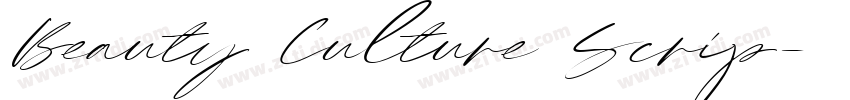 Beauty Culture Scrip字体转换